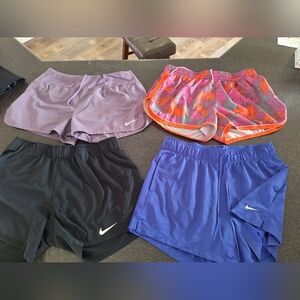 Nike Women's Athletic Shorts - Black, Blue, Lavender & Floral